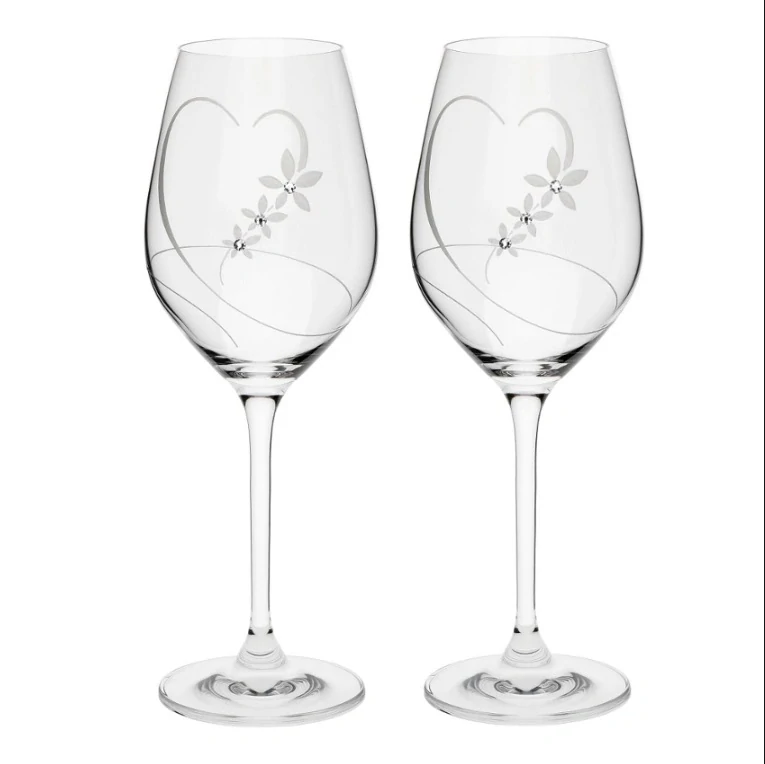 Swarovski Kalich srdce kvietky 360 ml 2/1