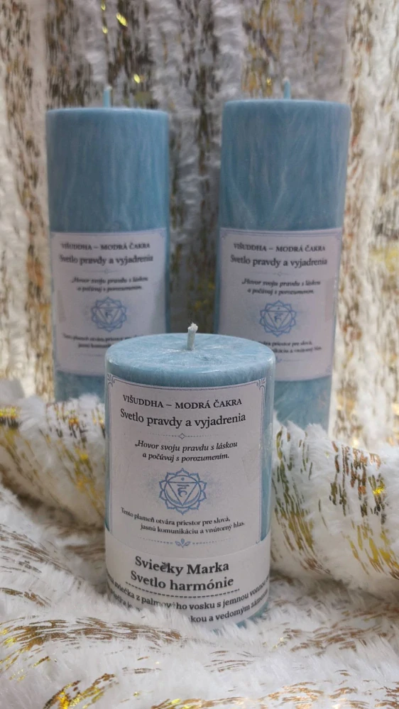 Višuddha - modrá čakrová sviečka 420g