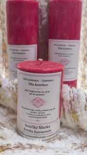 MULADHARA -Sila koreňov, červená čakrová sviečka 420g